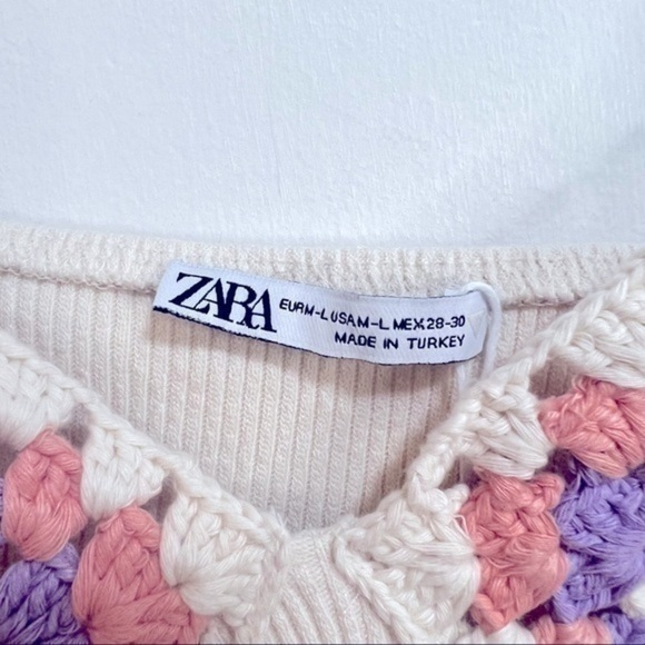 Zara women’s contrasting crochet tank top - Picture 9 of 9